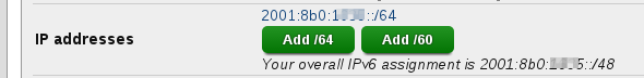 Assign new IPv6 blocks