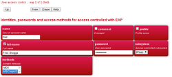 EAP User (UI). (Config - Edit - Users - Add, User access control via EAP